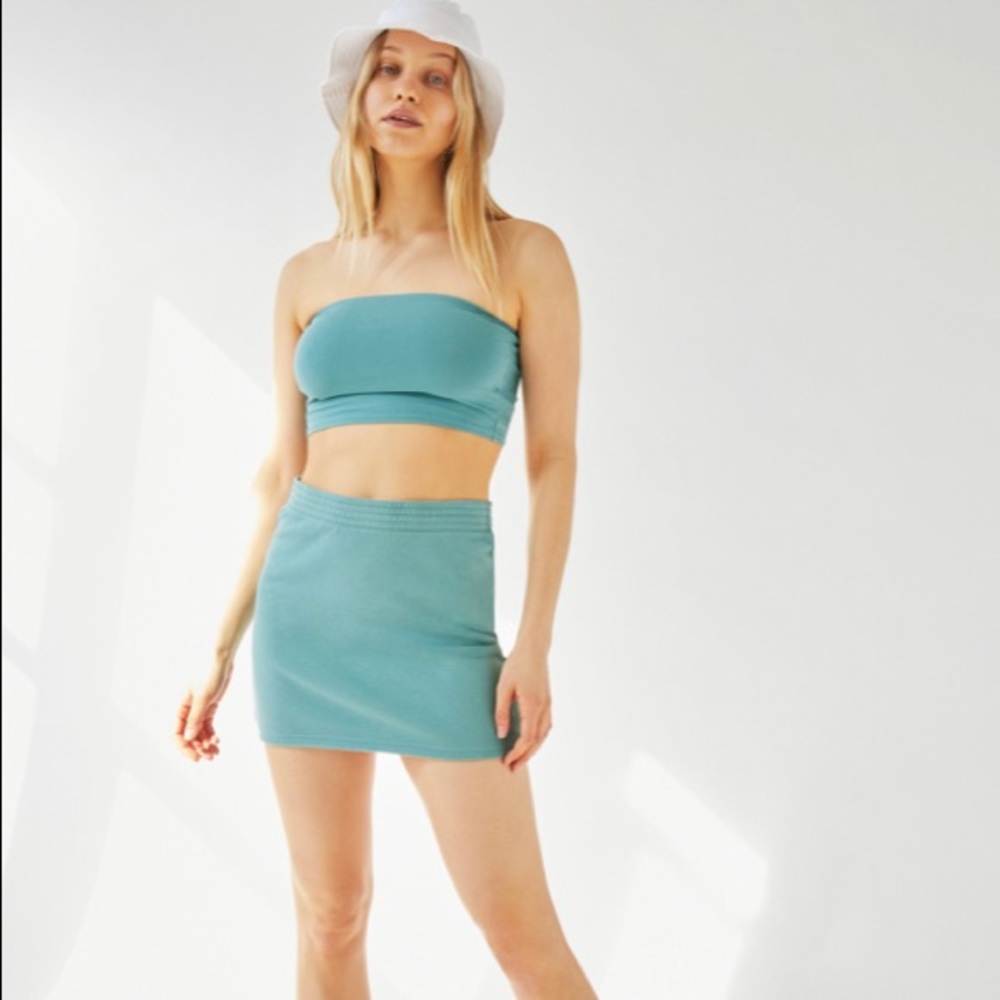 Aritzia Teal Mini Skirt